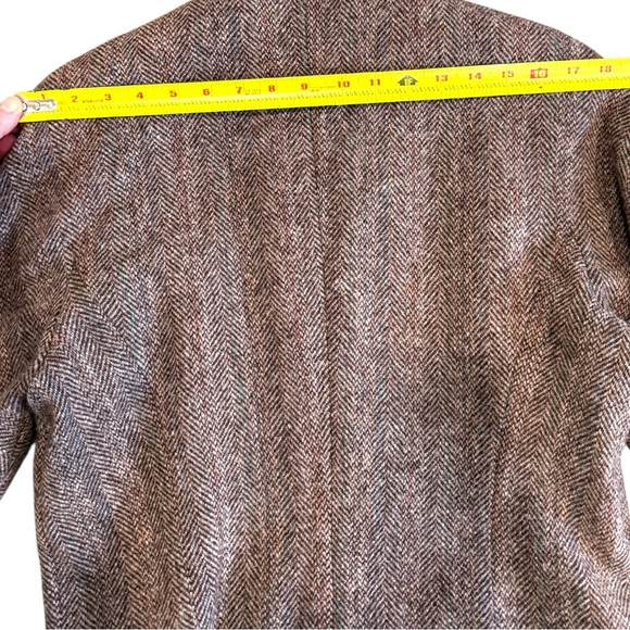 Ralph Lauren Polo Wool Tweed Herringbone Blazer Collarless Made in USA 12 - Picture 15 of 15